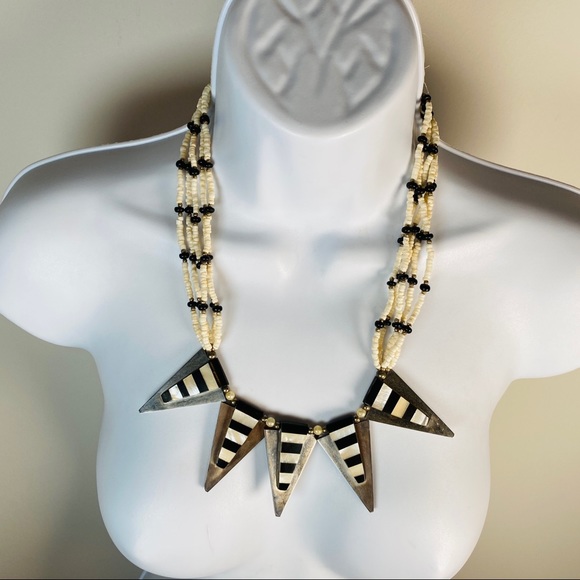 Vintage Statement Beaded Necklace - Picture 4 of 6